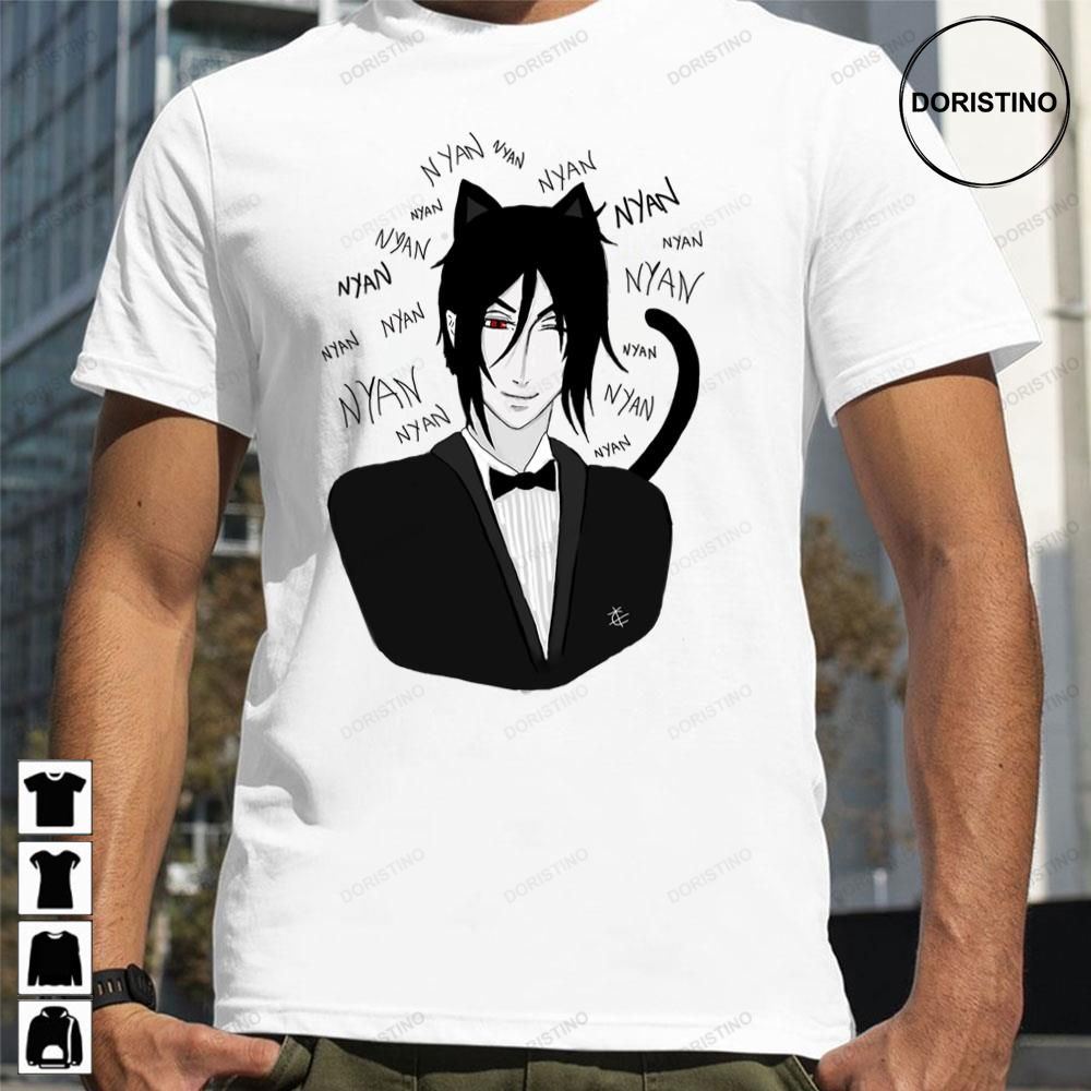 Bassy Cat Butler Fan Kuroshitsuji Limited Edition T-shirts